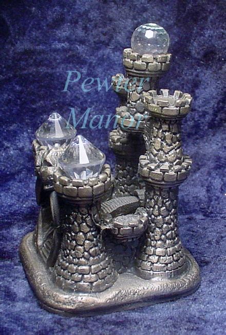 Learn more. Cliff Walk Pewter Castle. This beautiful pewter piece depicts a spooky castle! Highly detailed and textured, it's full of arches and doorways, and each stone is distinct. A pair of glowing red eyes peers …